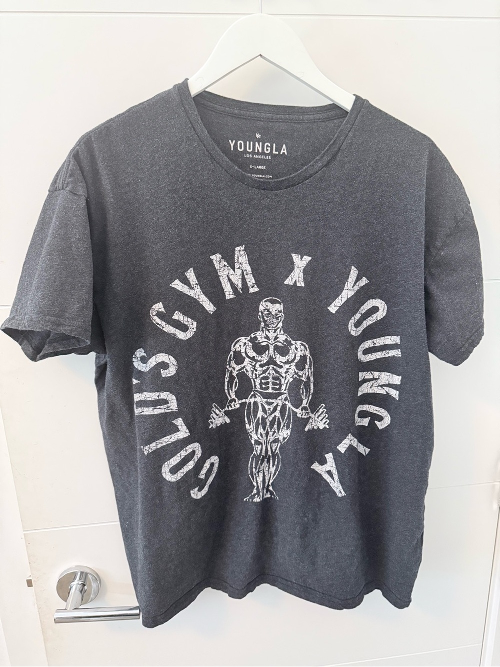 NWT YoungLAxGolds Black Heather Graphic Short Sleeve Tee XL